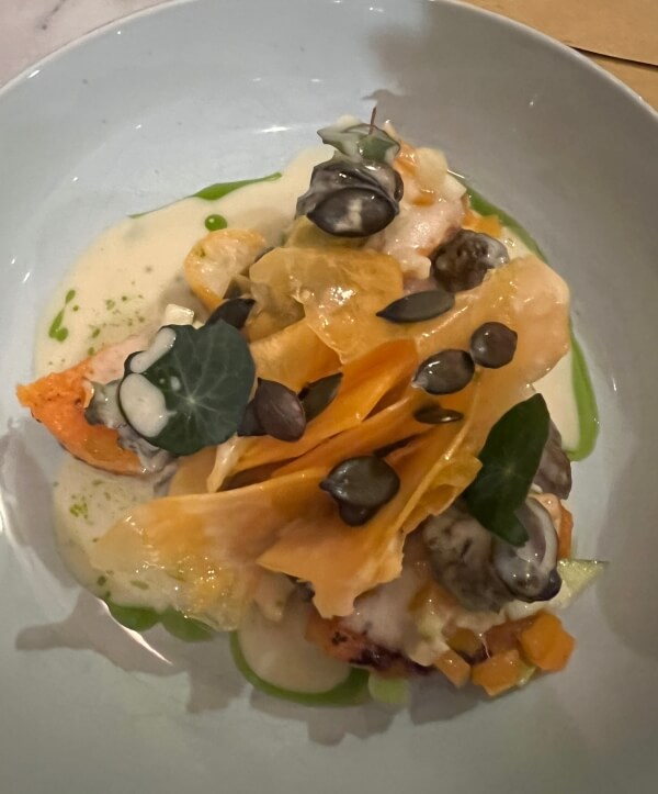 Escargot and Pumpkin appetizer by Crespo