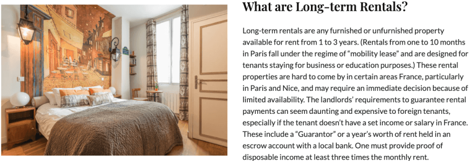 Meme with an explanation of what a long-term rental is