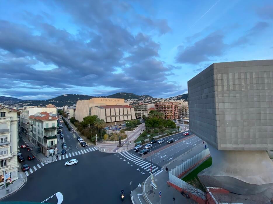 View of the Tête Carrée ad Acropolis in Nice
