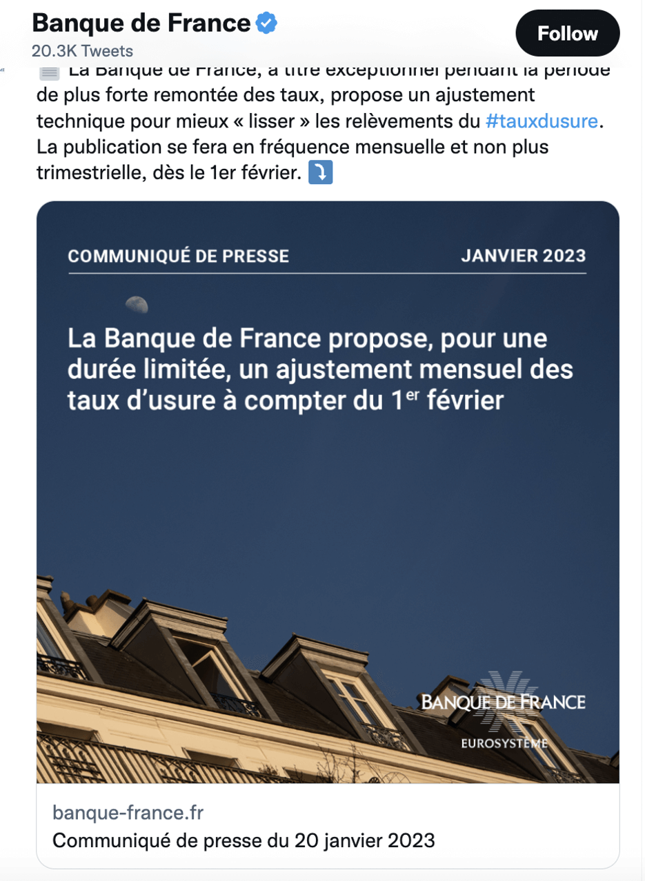 Banque de France on Twitter