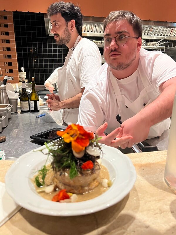 Observing the chefs at work at Bandit in Tel Aviv