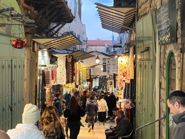 Shops lining the border between the Armenian and Christian Quarters