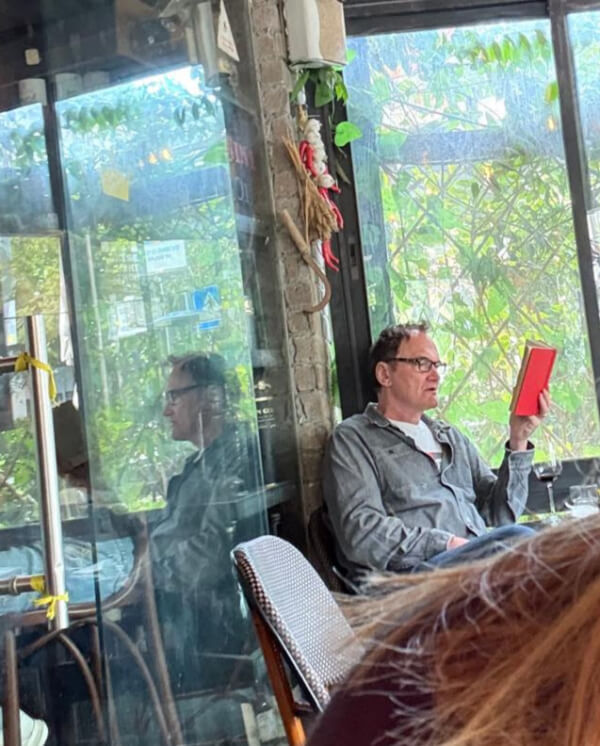 Quentin Tarantino sighted at Café Zorik in Tel Aviv