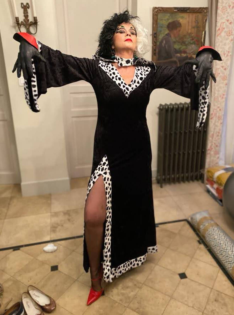 Martine in her Halloween costume this past year as Cruella de Vil