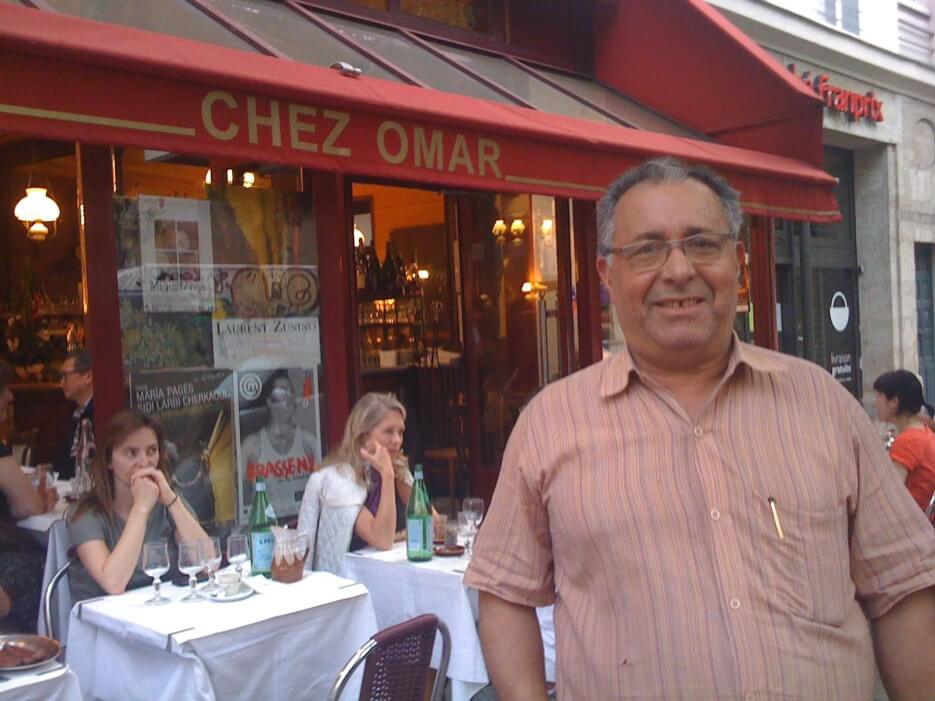 Omar, owner of Chez Omar in the Marais in Paris