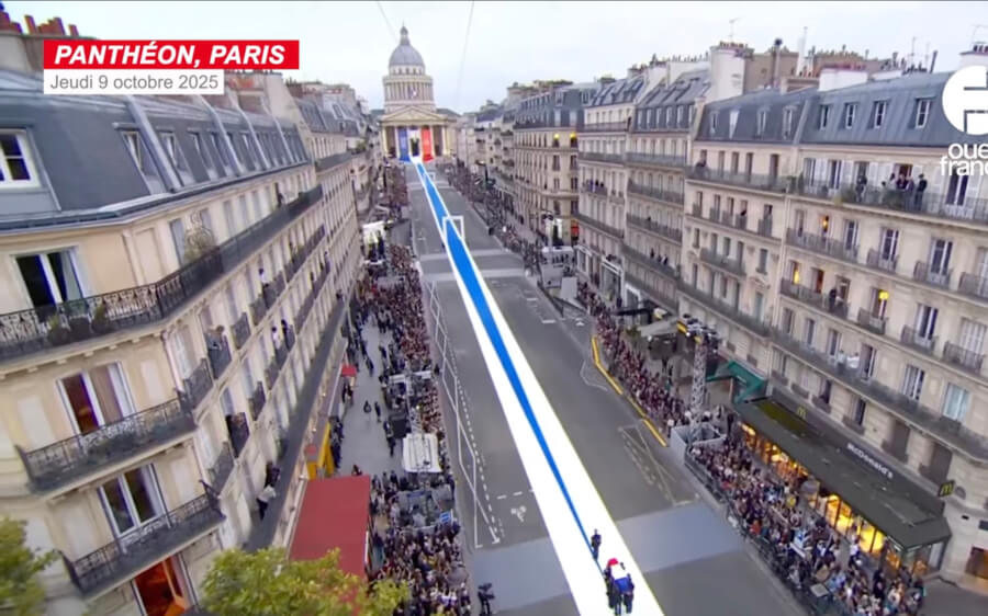 The street leading up to the Pantheon in Paris