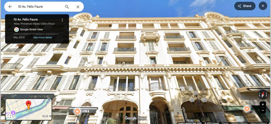 The Institut de Français L’Annexe de Français on 10 avenue Félix Faure in Nice, France