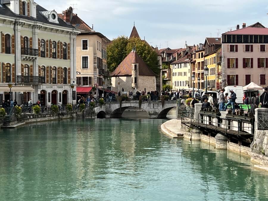 One of the canals in Annecy, France