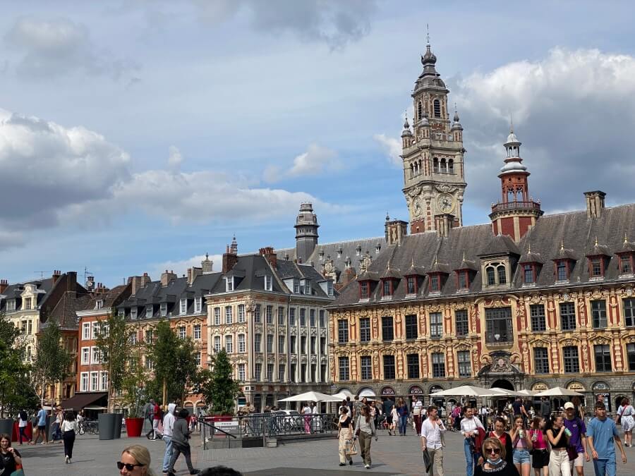 Central square in Lille, France