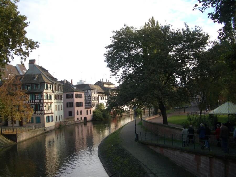 A river running through Strasbourg, France