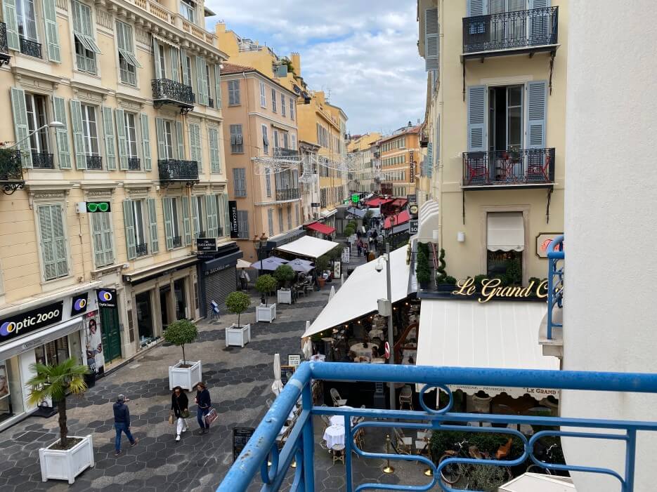 View from the balcony of fractional property in Nice, Le Palais du Soleil