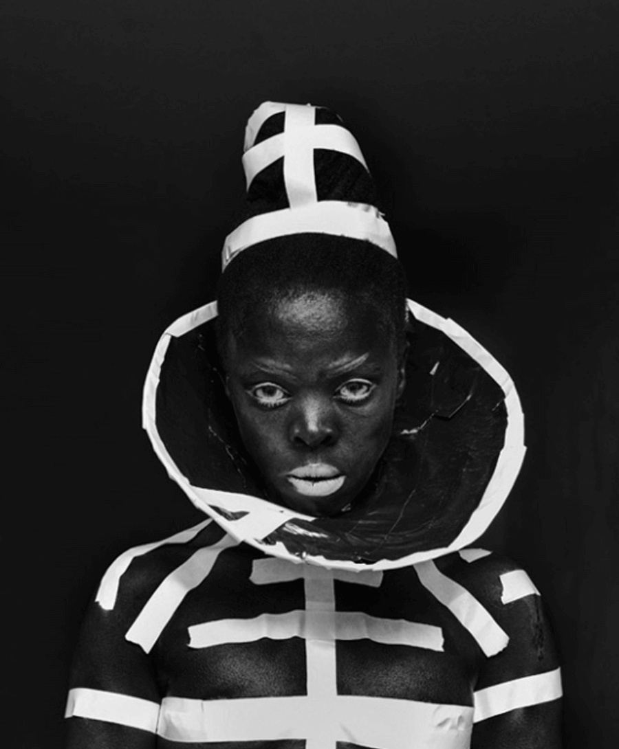 Self-portrait by Zanele Muholi, represented by the Yancey Richardson Gallery at Paris Photo
