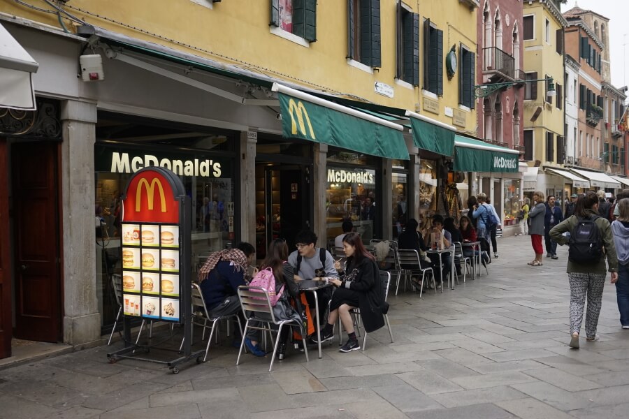 A typical McDonald's in France