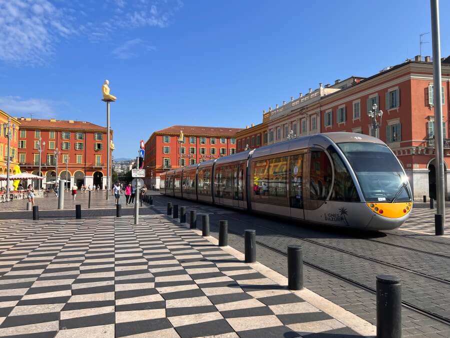The #1 Tramway in Nice, France