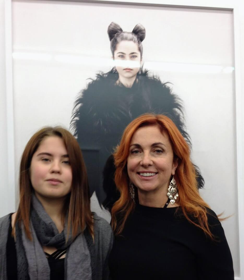 Artist Vee Speers with her daughter, subject of her photography