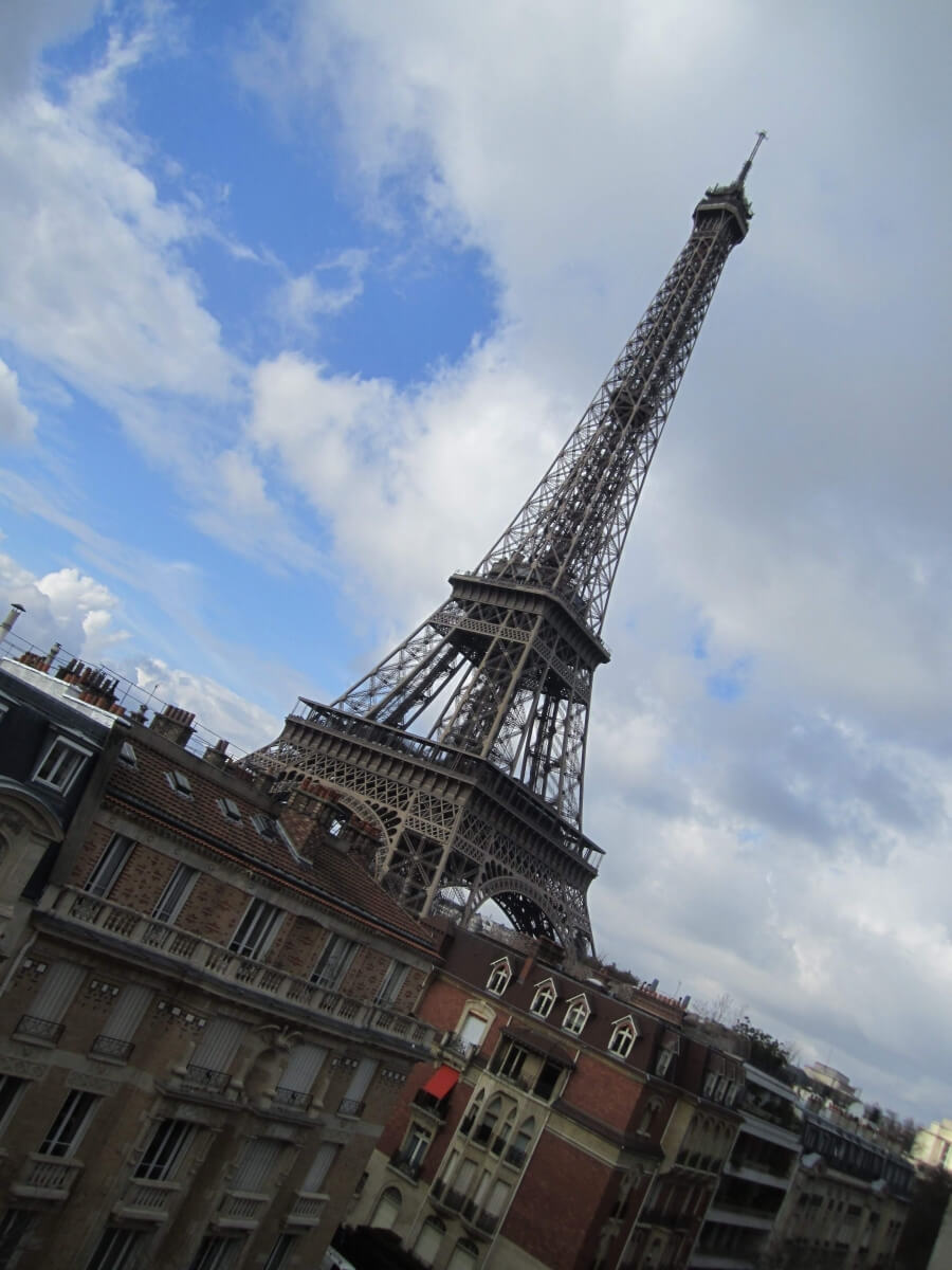 View of the Eiffel Tower in Paris, France