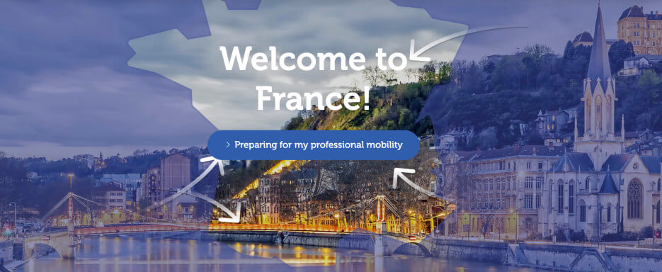 Welcome to France splashpage for preparing to move to France