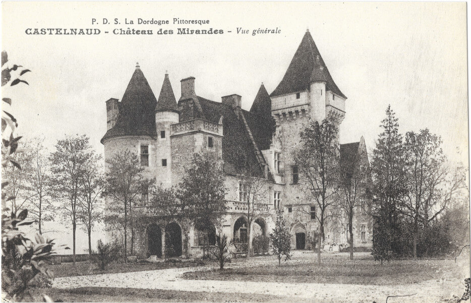 An old photo of Château des Milandes
