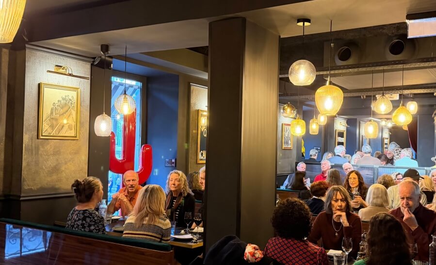 Le Carré d'Or before and during Thanksgiving Dinner in Nice, France