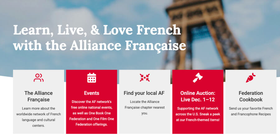Promo for the Federation of Alliances Françaises USA webinar with Adrian Leeds