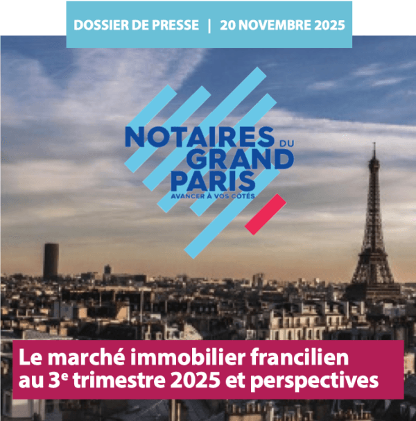 Cover for the latest Notaires du Grand Paris report for the 3rd quarter of 2025