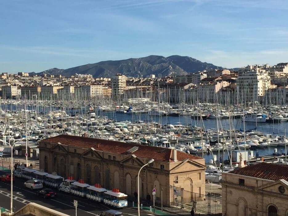 View of the port in Marseille, France