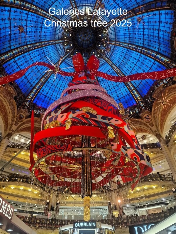 The Christmas Tree in the Galleries Lafayette in Paris