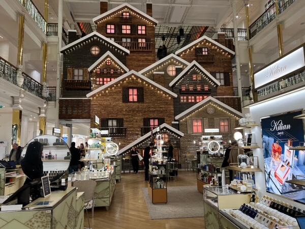 Christmas Market display at the Bon Marché in Paris