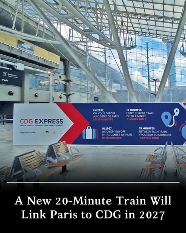 Promotional meme for the new CDG Express train in Paris