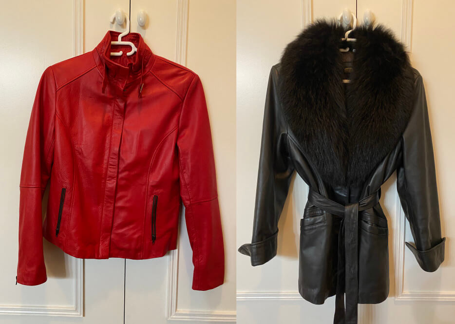 Leather coat and jacket...the big score!