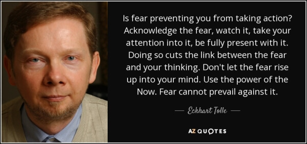 Meme with Eckart Tolle quote