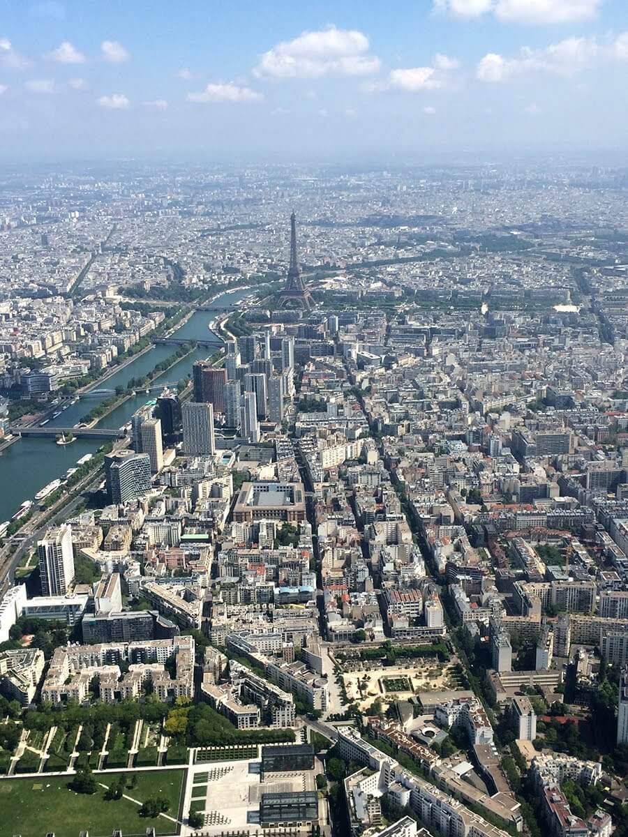 Aerial view of Paris, France