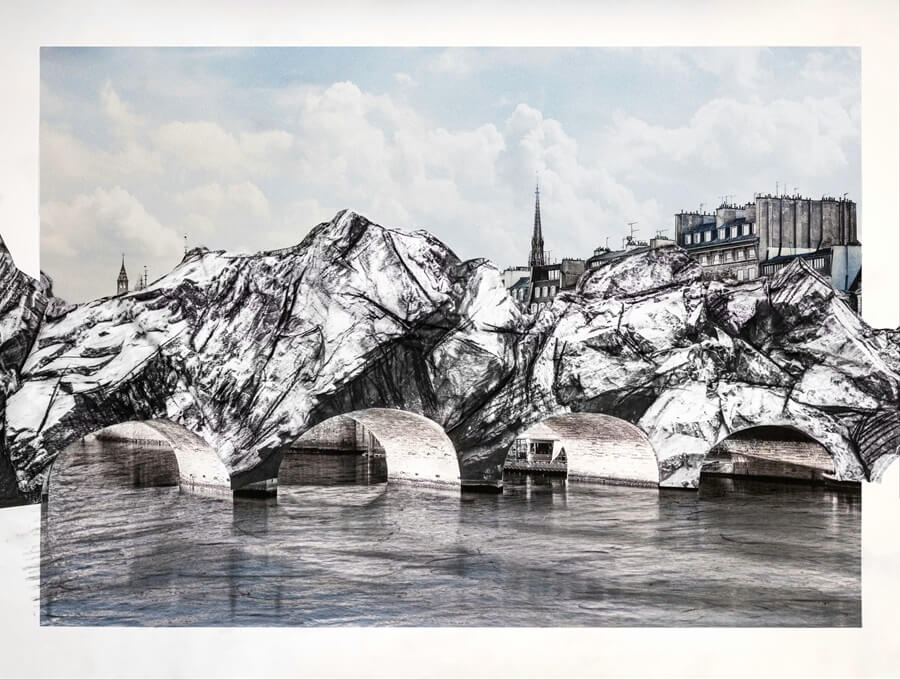 JR, La Caverne du Pont Neuf collage préparatoire, 2025, Photo: Courtesy Atelier JR © 2025 JR