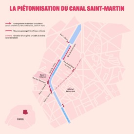 Pedestrian plan for the Canal St Martin