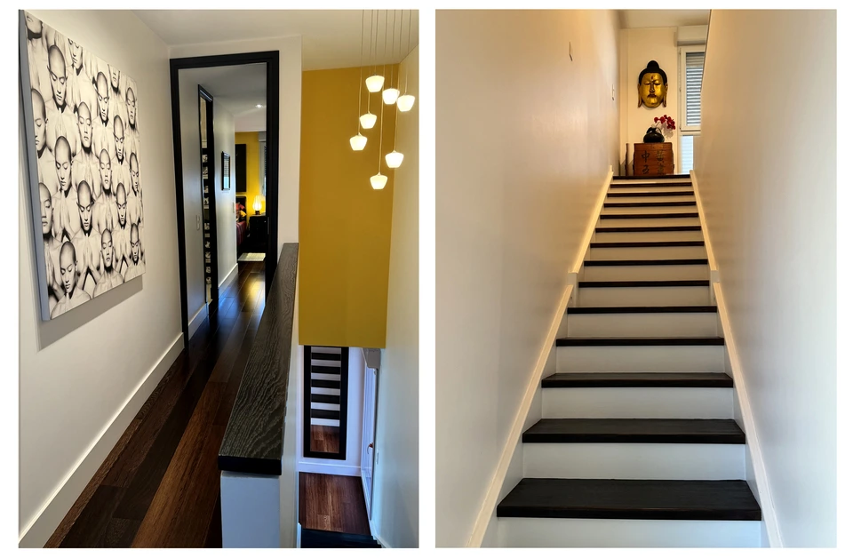 Stairs and hall at 4 ave Cyrille Besset, Nice duplex penthouse