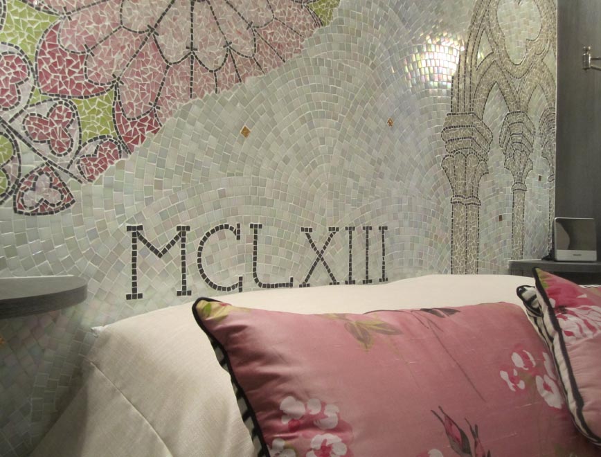 17 Rue dA'rcole custom mosaic tiles in bedroom