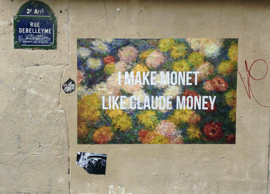 I make Monet like Claude money play on words