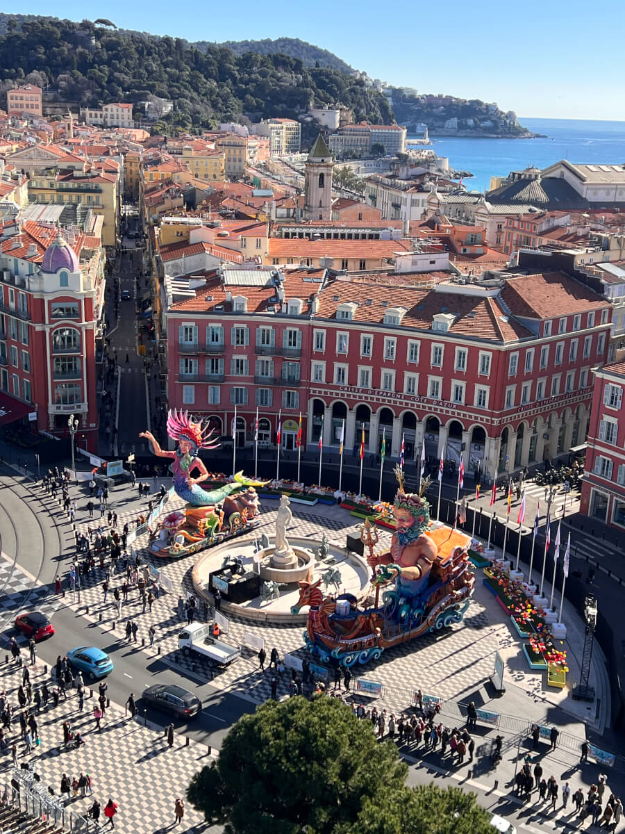 Staging of the King and Queen of Carnival in Nice, France