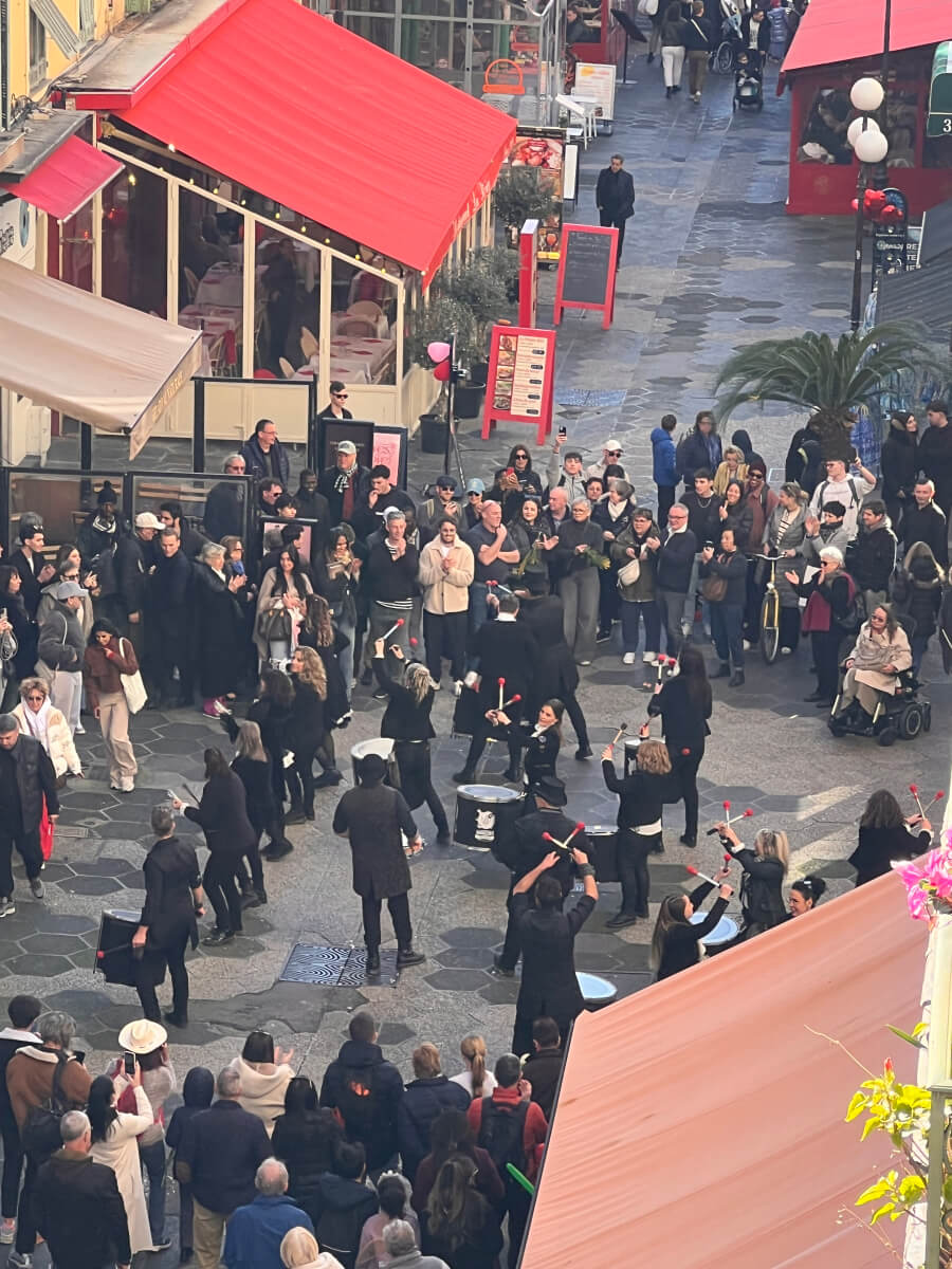  The band playing on rue Masséna in Nice, France 