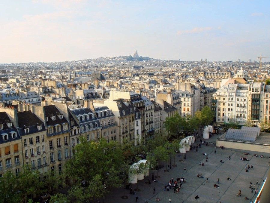 View over Paris from the Centre Pompidou