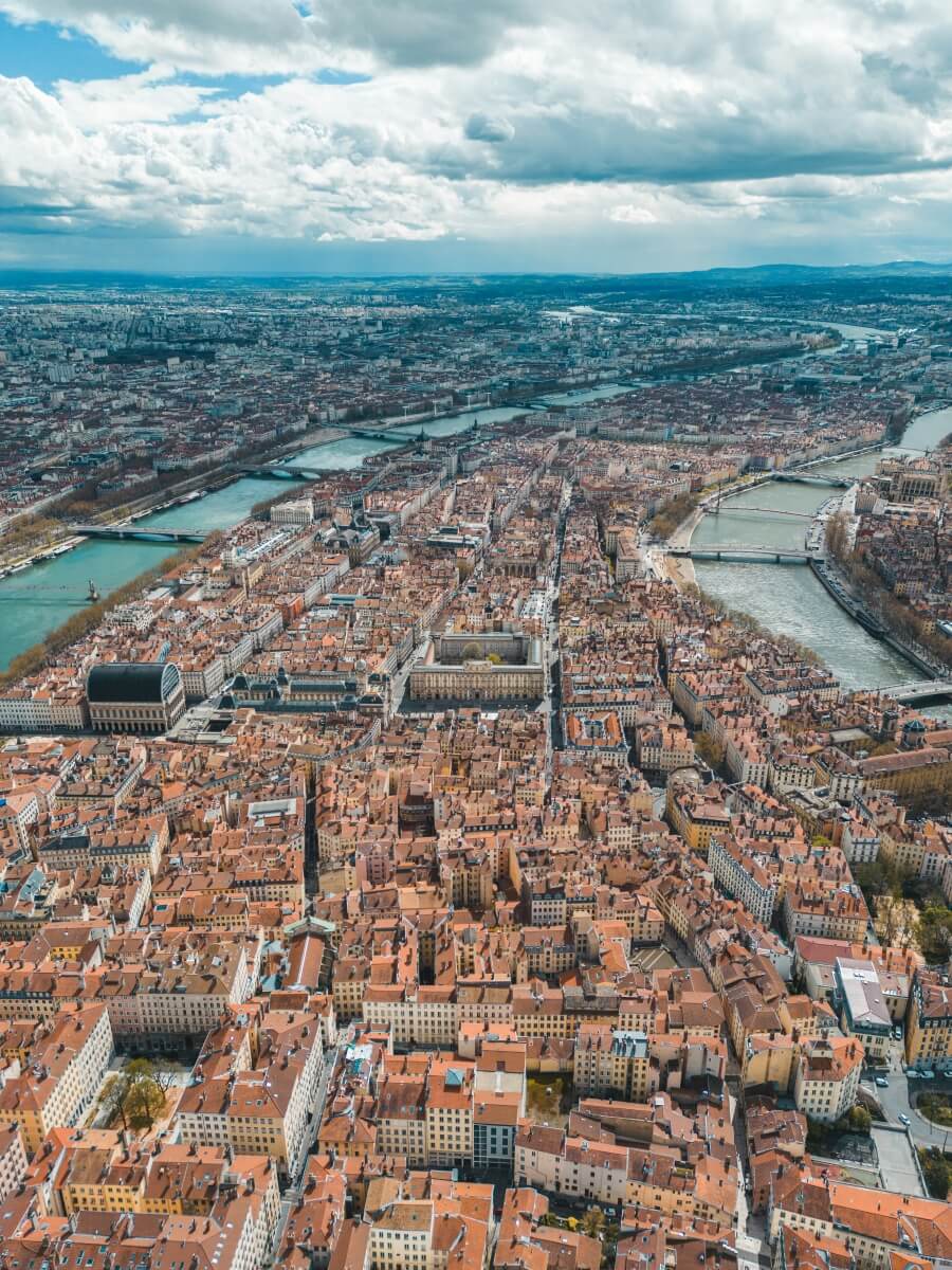 Aerial view of Lyon