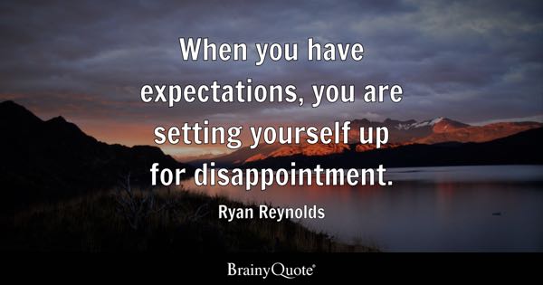 Meme on managing expectations