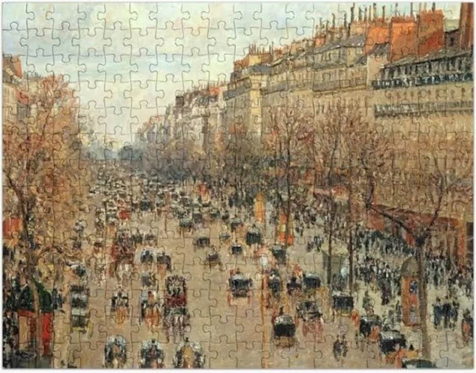 An old portrait of Paris converted to a jigsaw puzzle