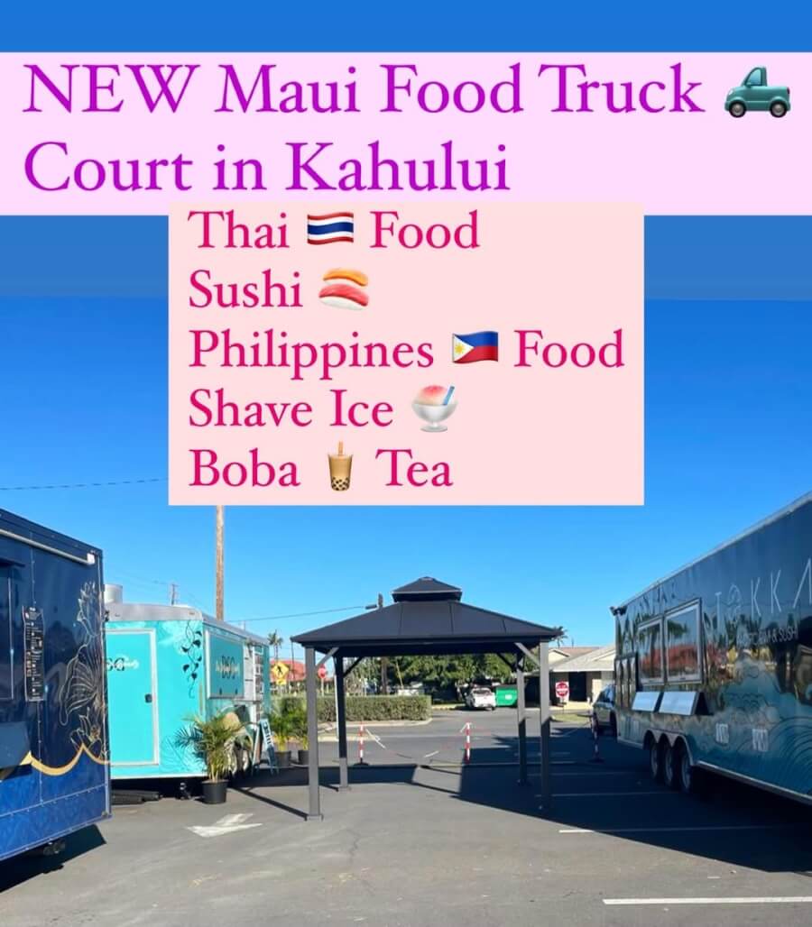 Promotional meme for Maui food trucks