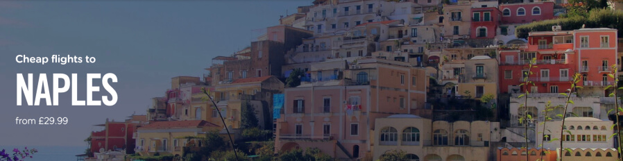 An Easy Jet promotion for Naples, Italy