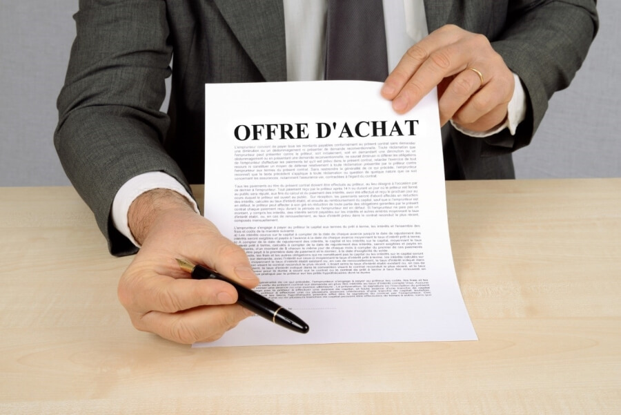 Graphic showing a French offre d'achat