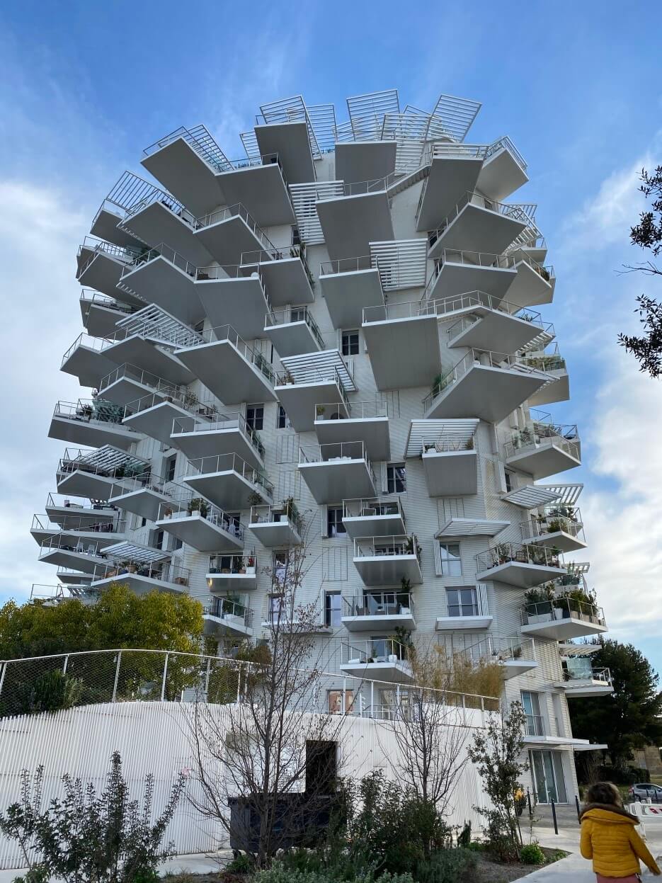 The L'Arbre Blanc apartment building in Montpellier, France