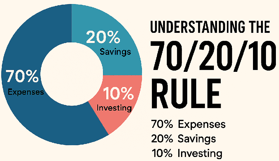 Graphic of the 70-20-10 Rule