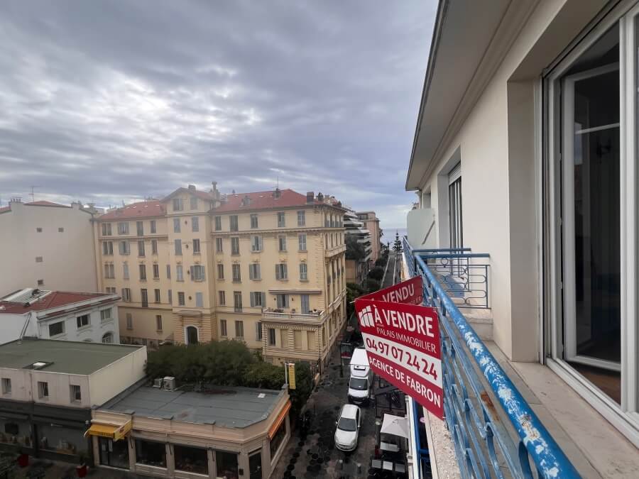 A Vendre, for sale sign on an apartment building in France