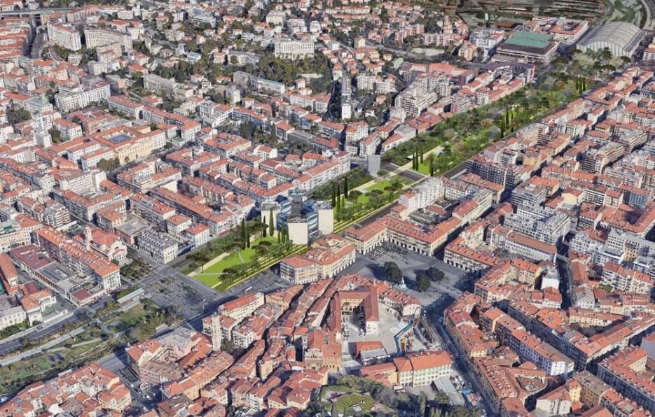 The Promenade du Paillon in Nice visualization after updating